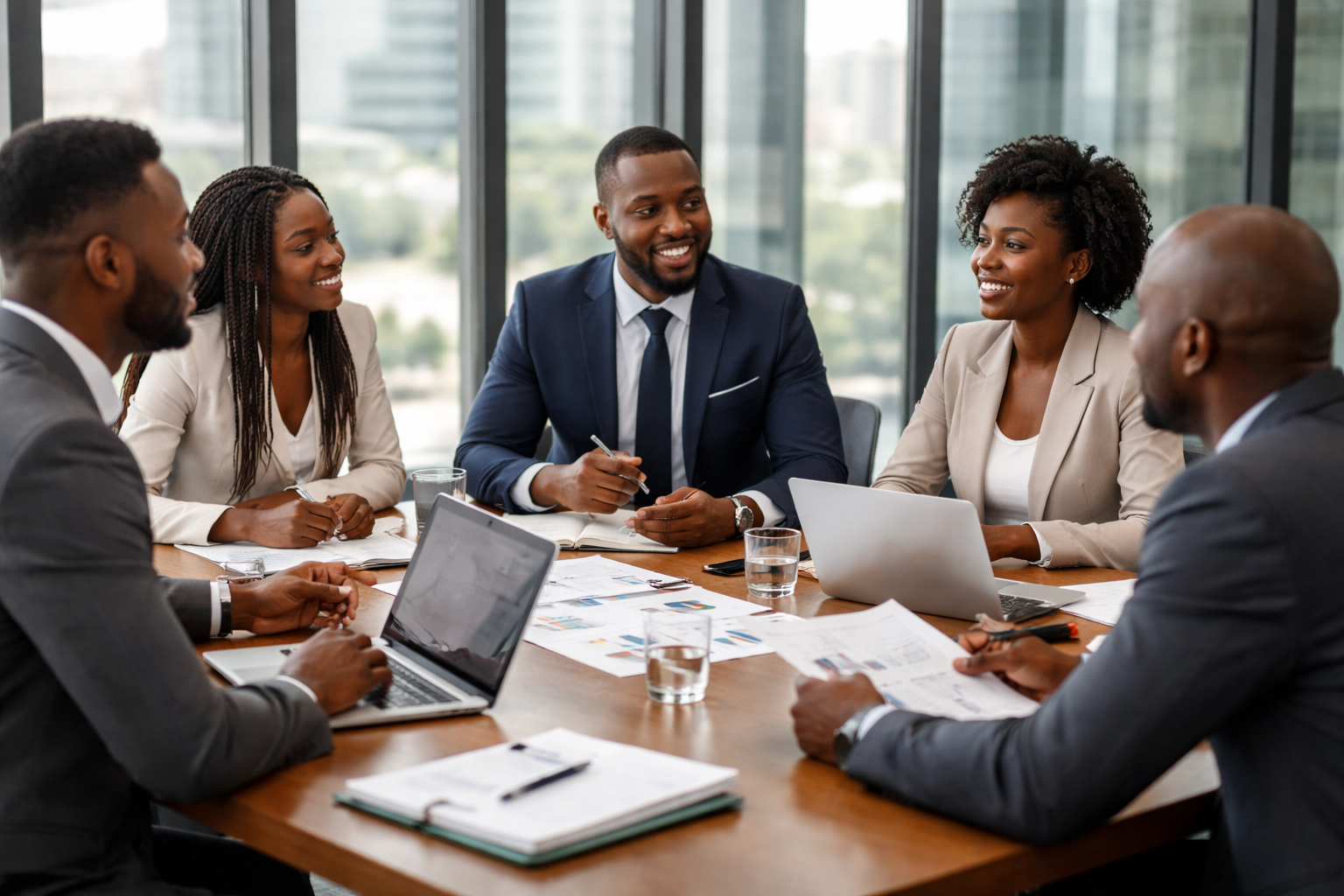 Consulting team in strategy session